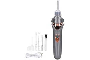 JOYZAN Aspirador Eléctrico para Oídos, Removedor de Cera Seguro con Luz LED, Succión Silenciosa, Tecnología Portátil, Puntas de Silicona Suave para Limpieza sin Dolor, Recargable por