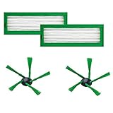 CAOQAO Vorwerk Kobold VR200 VR-200 Balayeuses Aspirateur, Brosse Latérale 3 Pcs，Filtre 2 Pcs,Nouveau Kit D'Accessoires De Remplacement pour Vorwerk Kobold VR200 VR-200 balayeuses