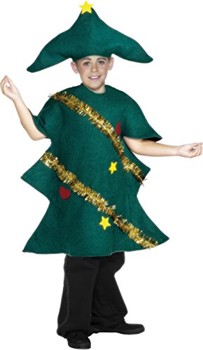 Smiffys Women's Christmas Tree Costume, Tunic & Hat, Size: S, Colour: Green, 28265