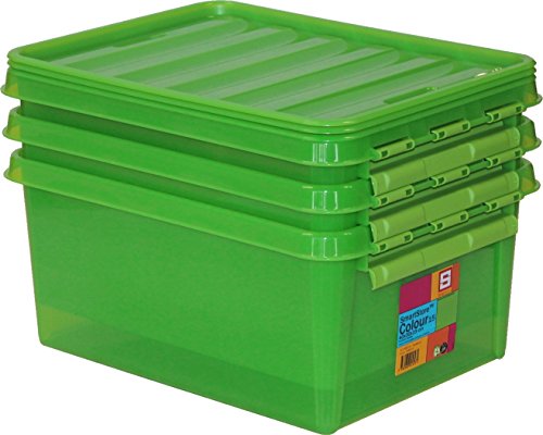 Orthex 35082143 3er-Set Clipbox Smart Store Colour, 15 Liter, grün - 2