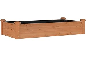 vidaXL Lit surélevé de Jardin Doublure 120x60x25 cm Bois Massif Sapin, lit surélevé, lit de Jardin, lit de légumes, lit de Jardin surélevé