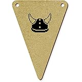 Dos agujeros pre-cortados Azeeda 5 x 70mm \'Casco Vikingo\' Banderines / Banderas (BN00050067)