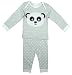 Boys Baby Toddler Panda Face Stars Grey Pyjamas set sizes from 6 to 24 Months