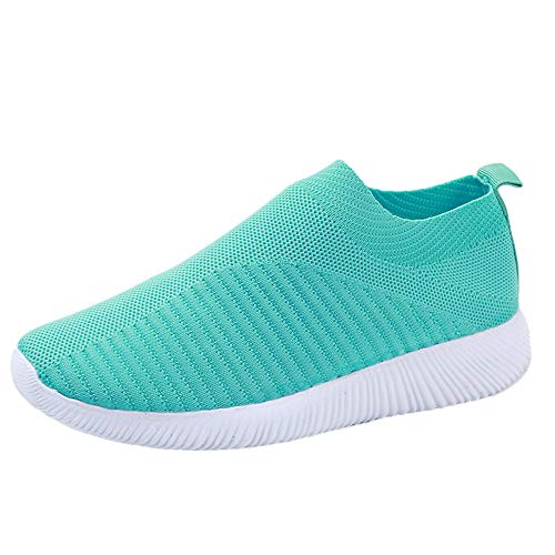 BaZhaHei-Zapatillas Zapatillas de Mujer Deporte Planas de Malla Transpirable Zapatos Casuales de Zapatos de Malla Aire Libre para Mujer Slip Casual en Suelas cómodas Running Zapatos Deportivos