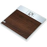 Beurer GS-21 - Báscula de baño de vidrio, pantalla LCD de 4.4 cm, color efecto madera
