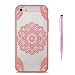 Produktbild Grandoin iPhone 5 /5S /SE Hülle, 2 in 1 Ultra Dünne Schale Luxus Ultra Dünn Weich TPU Bumper Case Silikon Schutzhülle Handy für Apple iPhone 5 /5S /SE (Rosa Mandala)