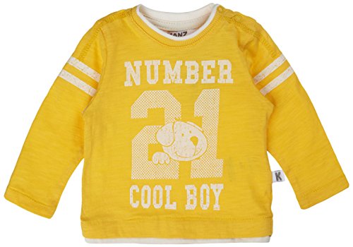 Kanz Baby Boys T-Shirt 1/1 Arm T-Shirt Crew Neck Long Sleeve Shirt, Yellow (sunset Gold Yellow 4740), 18-24 months (Manufacturer size: 92)