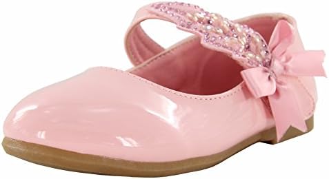 Maxu Little Girl Ballet Mary Jane Shoe,Pink,Toddler,6UK