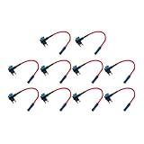 Instalación fácil y rápida DEDC 10 Pcs Portafusible Porta Fusibles Adaptador para Coche con 10 Fusibles