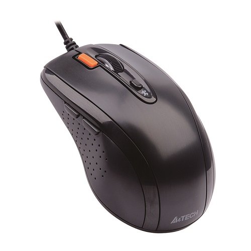 A4Tech N-70FX USB Óptico 1600DPI Mano Derecha Negro - Ratón (Mano Derecha, Óptico, USB, 1600 dpi, Negro)