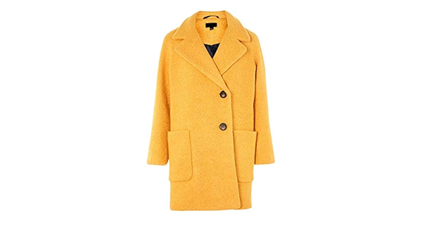 topshop boucle button front coat