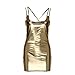 Produktbild Lacklederarmband Kleid Rosennie Frauen Sexy Clubwear Stripper Leder Unterwäsche Rock Nachthemd Versuchung Erotische Dessous Skiny Nachthemd 2018 Baby Doll Lingerie Leibchen Cocktailkleid (Gold)