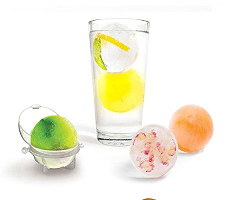 ESAILQ Rund Eiswürfel-Ball-Maschine Kugel Formen für Whisky-Party-Cocktail Set von 4 Geschenk (MAX 5,5 cm) - 4