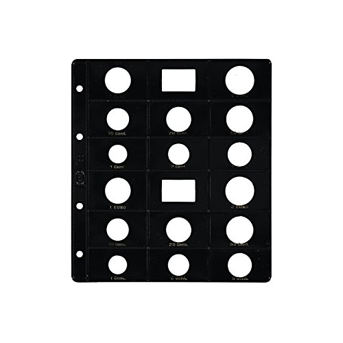 Pardo 75500 - Funda opaca para album de monedas euro, paquete de 6