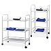 Tinxs Iron Beauty Trolley Salon Spa Furniture Shelf Tattoo Dentist Waxing Treatment Cart-3 Tiers-60.5 x 32 x 75cm(W&D&H)
