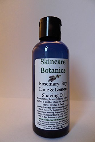 All Natural Shaving Oil with Bay, Rosemary, Lime & Lemon & pure Jojoba