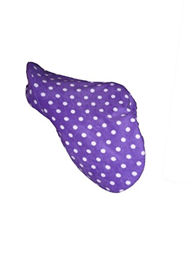 Purple-and-White-Spot-Fleece-Saddle-Cover