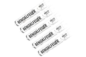 NICO EUROPE Bengalfeuer Weiß 5 Stück Bengalfeuer Nico Bengalen Bengalo Feuerwerk (Weiß, 5)