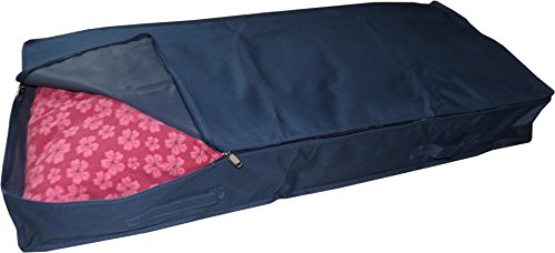 Neusu Strapazierfähige Unterbettkommode Im Schlanken Design – 70 Liter Fassungsvermögen (Mittlere Größe 105 cm x 45 cm x 15 cm) – Belastbares 600D-Polyestermaterial Mit 4 Tragegriffen – Zusammenfaltbar – Blau - 4