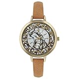 Disney Princess Damen Analog Quarz Uhr mit Leder Armband PN5043
