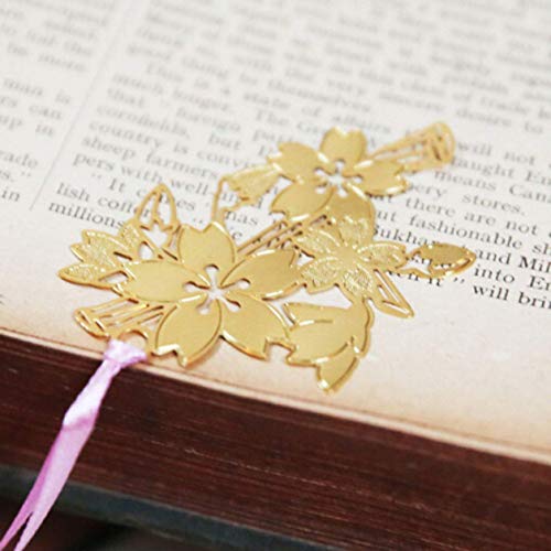 JiXUN - Marcapáginas (tamaño pequeño, latón), diseño de Sakura Série H03