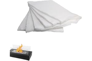 MIOYOOW 6 Pezzi Lana di Ceramica per Camino Etanolo, 300 × 200 x 50 mm Accessori per Biocamino, Caminetto Spugna da Tavolo per Bruciatore a Bioetanolo