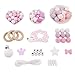 Produktbild Promise Babe DIY Baby Dummy Clip Kit - Schnullerkette Spielzeug - Hölzerne Beißringe - Silikon-Igel Brief Perlen Set - Pflege Halskette Armband Kit