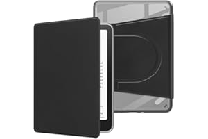 NIVAFER Coque pour Kindle 2024/2022, 360 Degrés 6" Etui Protection Liseuse 11. Generation, Magnétique Amovible Étui, Support Réglable Case, Transparent avec Mise en Veille/Réveil Pochette Housse, Noir