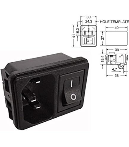 Connettore del cavo di alientazione IEC 320 C13 feina AC 10A 250V ad