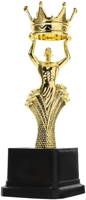 Golden Winner - Trofeo para competición de canto, corona de plástico para fiesta, celebración, ceremonia, recuerdo