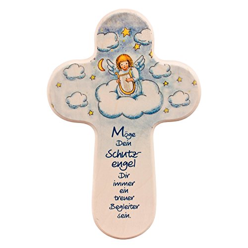Kinder-Kreuz Kinderzimmer Schutzengel mit Harfe - 2