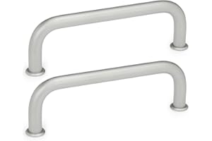 Ganter Normelemente GN 425-NI-12-125-GS 425-NI-12-125-GS-Edelstahl-Bügelgriffe, Silber, Länge l: 125mm, 2 Stück