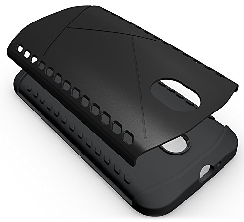 Moto G 2015 3rd Gen Case  Cruzerlite Spartan Dual Protection Cases Compatible with Motorola Moto G  3rd Generation  2015 - Black