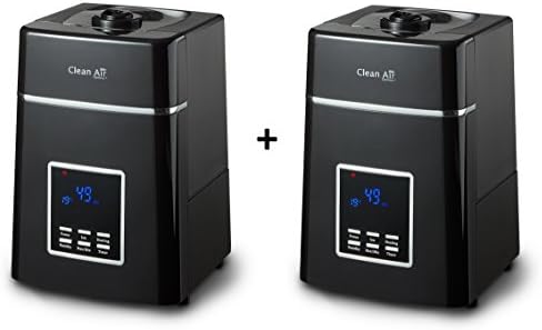 Clean Air Optima 2x Humidifier with Ionizer CA-604 Black - Suitable 55m² - Ultrasonic Humidifier