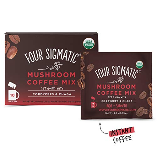 Mushroom Café avec Cordyceps, 10 poudre Sacs - Quatre Sigma Foods