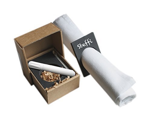 Preisvergleich Produktbild Nachhaltige Serviettenringe mit Kreide