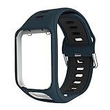 Diseño de posición porosa: esta correa de reloj de repuesto con un rango de uso poroso para facilitar su uso y desabroche. más transpirable mientras haces deporte. Anti-sudor, resistente al agua, perfecto para el deporte.
