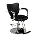 4 Piece Black Hair Salon Backwash Unit & Chrome Chair Furniture Set