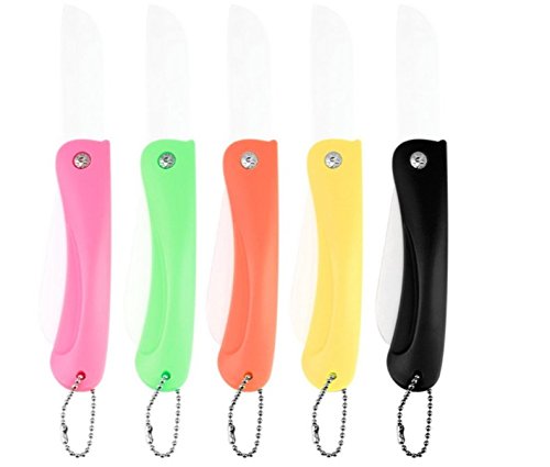 * 2017 Küche keramisches Messer * faltbar für Obst und Gemüse * New smart 2017 product * (Rose) - 9