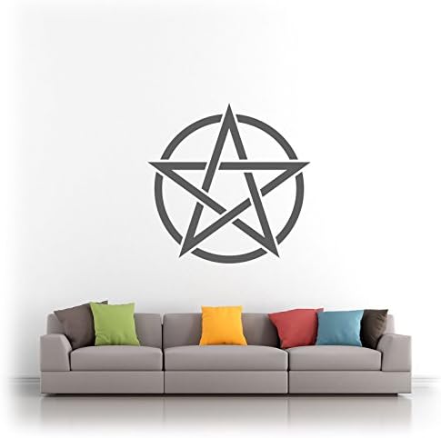 Wicca Wiccan Pentagram Pentacle Pagan Witchcraft - Vinyl Wall Art Sticker Silhouette Decal