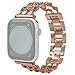 Produktbild Schmuck Armband für Apple Watch Band 42mm/44mm, Smartwatch Zubehör Edelstahl Ersatzarmband Diamant Armbänder Smartwatch für Männer Frauen (C)