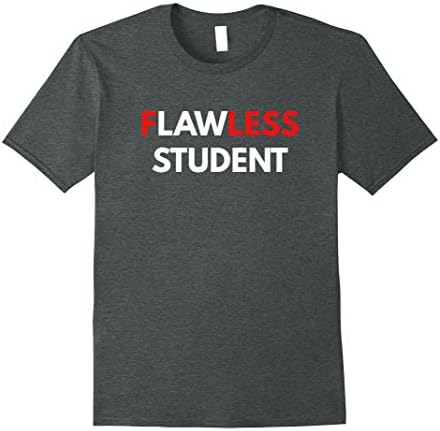 Flawless Student t-shirt - Funny Law School Student Shirt Male Small Dark Heather