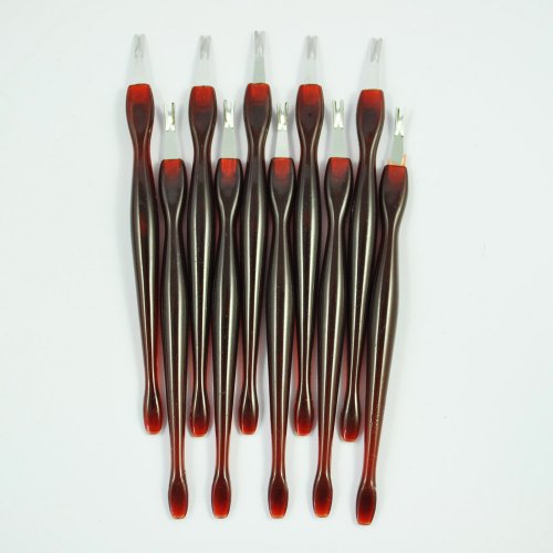 SWT 10 X Professional Cuticle Pusher Trimmer Remover with Round Tail --- Great for Pedicure / Manicure / Nail Art