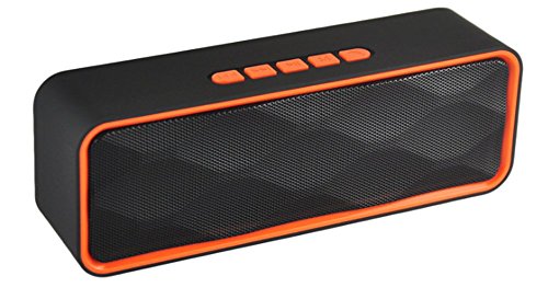 Preisvergleich Produktbild RQINW Drahtloser Bluetooth-Lautsprecher, Mini-Auto-Bluetooth-Lautsprecher, Eingebautes Mikrofon, Freisprecheinrichtung, AUX-Line-TF-Karte, HD-Stereo Und Verschiedene Mobiltelefone,Orange