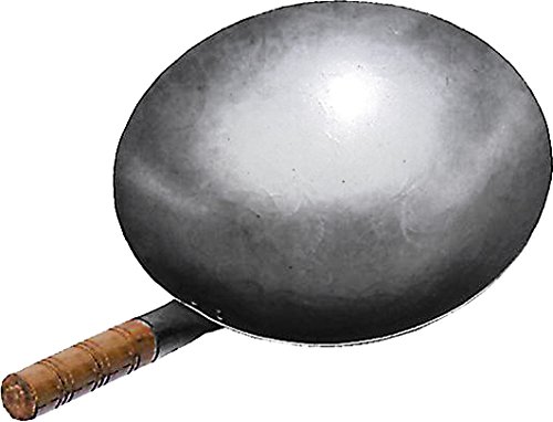 JADE TEMPLE Sartén de Hierro Tipo Wok Color Gris, Hierro, Gris, Durchmesser 30 cm