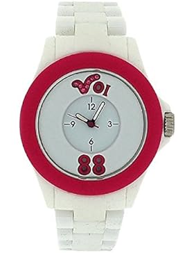 Voi Jeans Arabella–Armbanduhr, Armband aus Kunststoff Farbe weiß