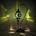 Produktbild Mosaik Lampe – Türkisch Mosaik & Schreibtisch Lampe, atemberaubende, Einzigartige Globe Lampenschirm, marokkanischer Stil, Schwanenhals Serie Green Blac