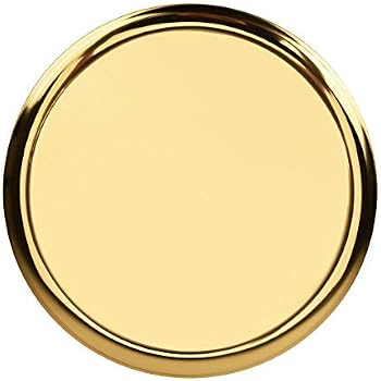 Plateau Doré Rond 20 Cm En Acier Inox - Déco Et Rangement Pour Bijoux, Maquillage... - 7