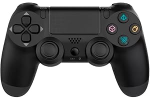 RevolutionLine - Mando Bluetooth Inalámbrico Doubleshock P4 para PS4 y PC | Panel táctil y entrada jack para auriculares | Barra de luz integrada y altavoz | Diseño ergonómico | Control preciso
