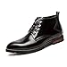 Produktbild Ofgcfbvxd Herren Business Schuh Kleid Hochzeit Herren Brogue Schuhe Stiefeletten lässig Klassische Retro-Pinsel Farbe mit Reißverschluss Oberen Seite Geschnitzt Lace up Formale Schuhe